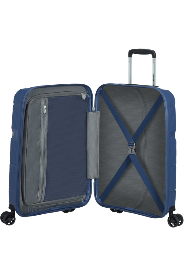 Valise American Tourister Linex Spinner 55/20 - 34L, Noir Vif - NEUF