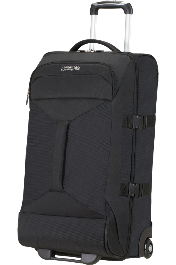 American Tourister Road Quest Duffle with Wheels M Solid Black