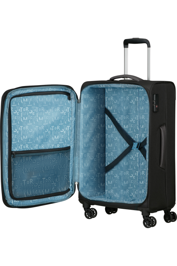 American Tourister Pulsonic Spinner Expandable 68cm  Asphalt Black