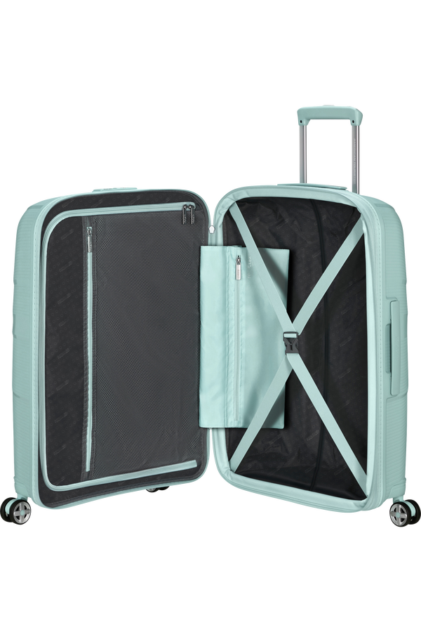 American Tourister StarVibe Spinner Expandable TSA 67cm  Metallic Surf Blue American Tourister StarVibe Spinner Expandable TSA 67cm  Metallic Surf Blue