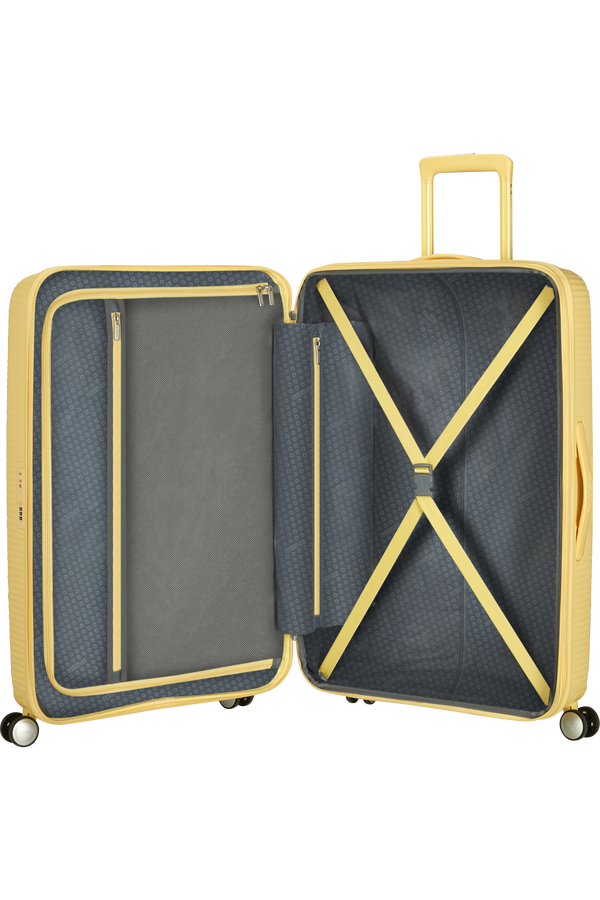 American Tourister SoundBox Spinner TSA Expandable 77cm  Pastel Yellow American Tourister SoundBox Spinner TSA Expandable 77cm  Pastel Yellow