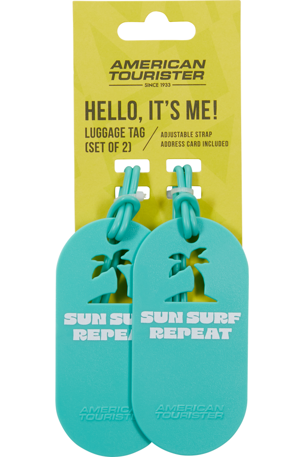 Fun Tags Nimilappu &ndash; Setti 2 kpl | American Tourister American Tourist. Ta Luggage Tag X2 Fun  Sun Surf Repeat