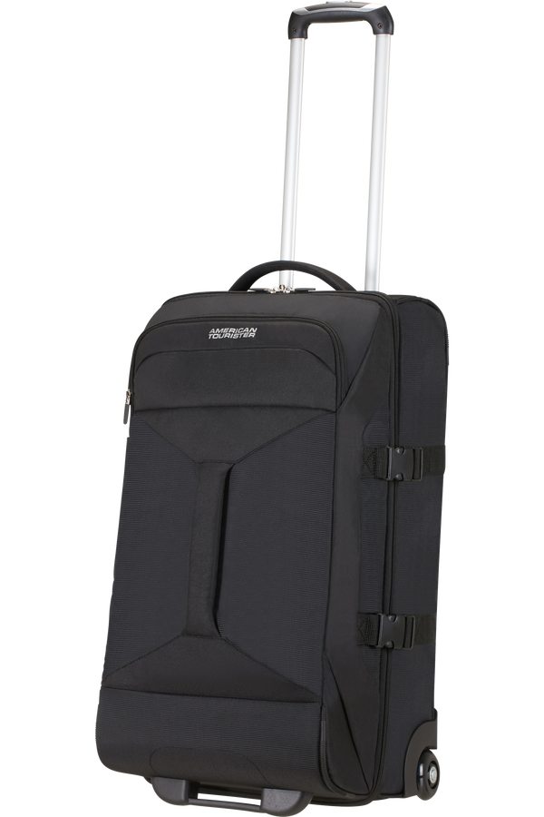 American Tourister Road Quest Duffle with Wheels M Solid Black