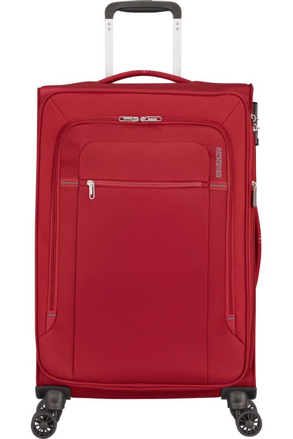 American Tourister Crosstrack Spinner Expandable 67cm  Red/Grey