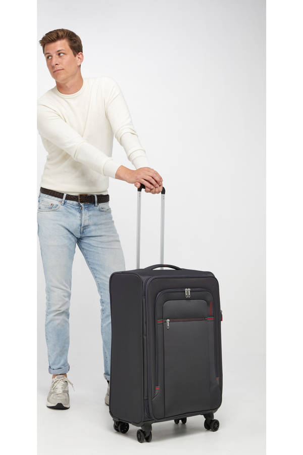 American Tourister Crosstrack Spinner Expandable 67cm  Grey/Red