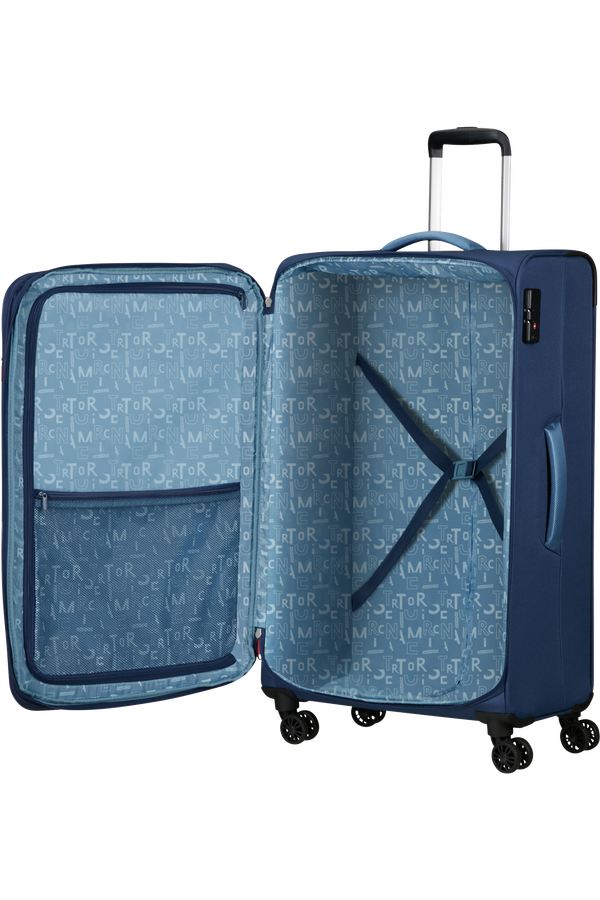 American Tourister Pulsonic Spinner Expandable 81cm  Combat Navy American Tourister Pulsonic Spinner Expandable 81cm  Combat Navy
